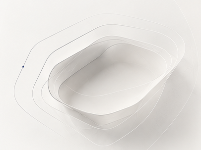 Translucent layered Pleiamed sculptural form